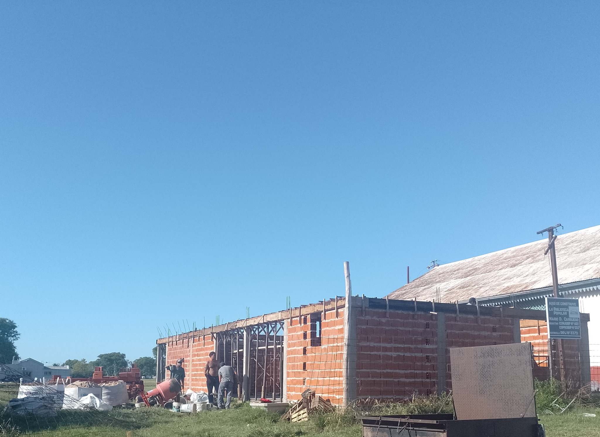 Avanza la construcción del edificio de la biblioteca Mario Domingo Carruego