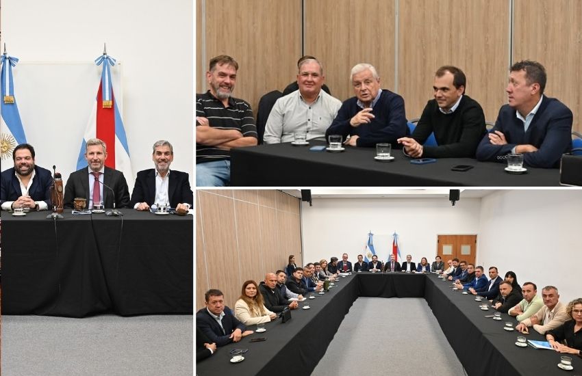 Ariel Müller participó de la reunión de intendentes del PJ con el gobernador Frigerio
