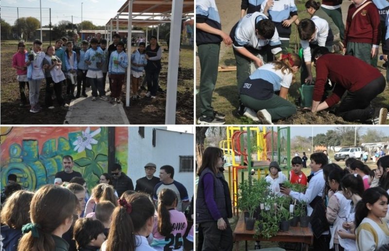 En el Día Mundial del Ambiente se plantaron más de 60 árboles en el barrio San Roque