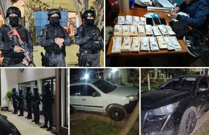 Tras millonario robo en un campo de Federación, hubo cuatro detenidos y secuestro de armas y dinero