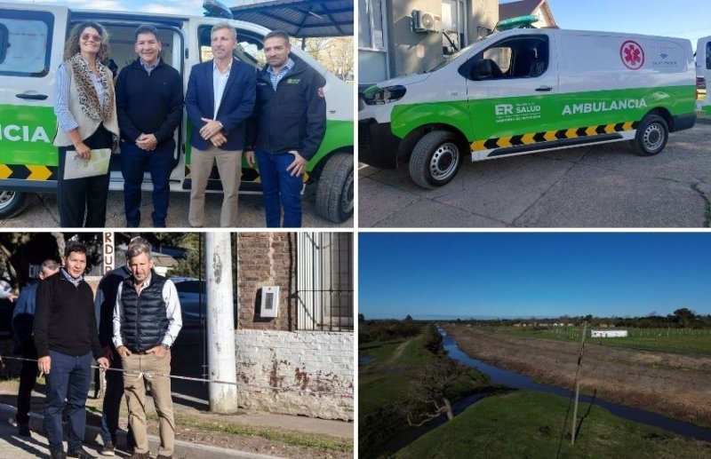 El Gobernador entregó una nueva ambulancia al Hospital San Roque y recorrió obras en Rosario del Tala