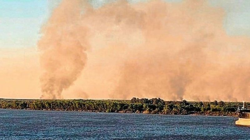Detectaron nuevos focos de incendio en las islas entrerrianas frente a Rosario