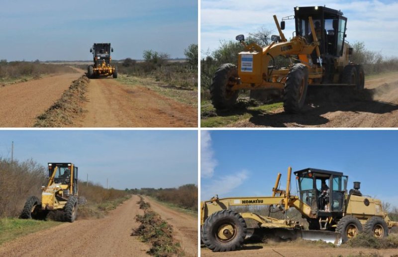 Continúan las mejoras en los caminos vecinales de la zona de Maciá