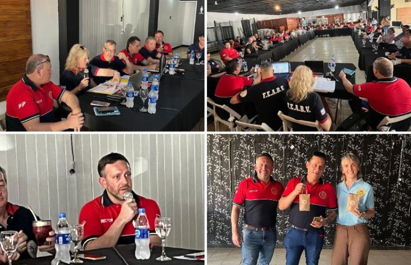 Maciá fue sede de la reunión mensual de la Federación Entrerriana de Bomberos Voluntarios